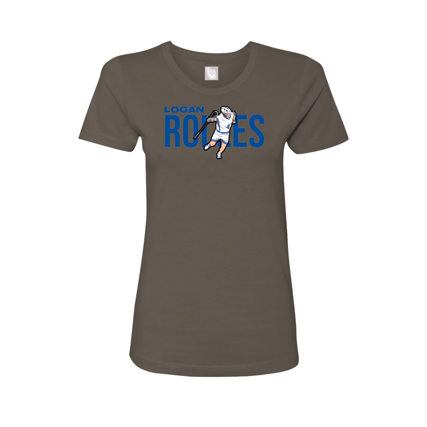 Fitted Women's Tee — Player Name in Grey