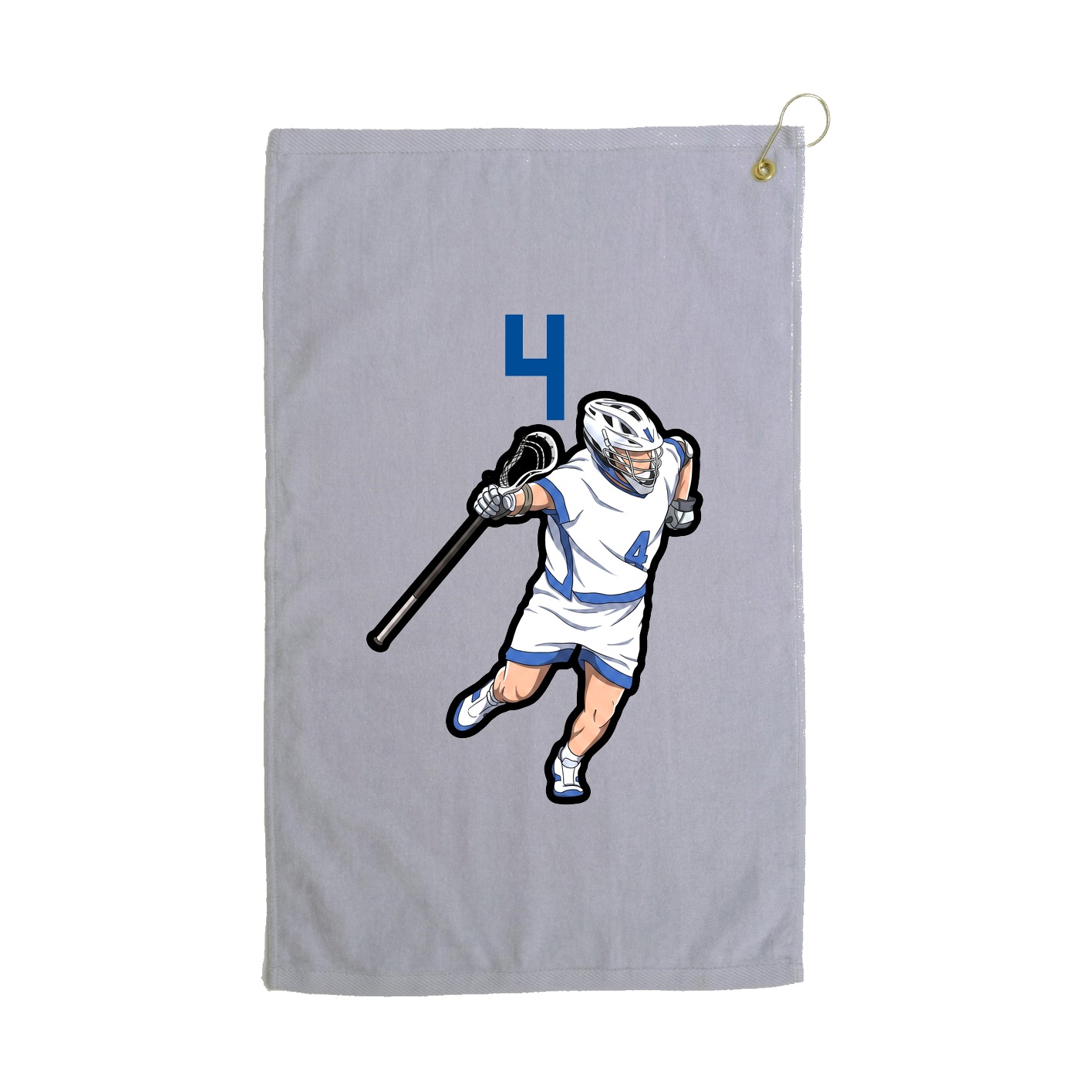Golf Towel — Number Top in Grey