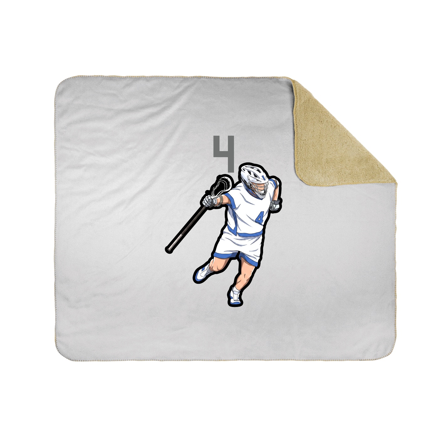 Throw Blanket — Number Top in White
