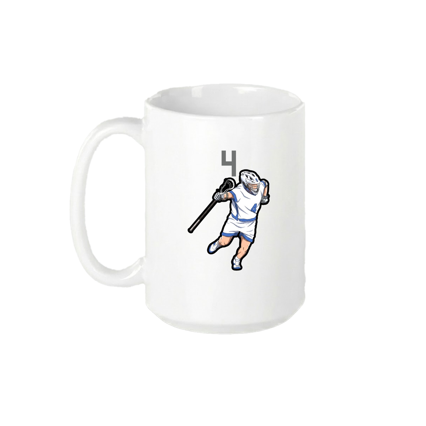 15oz Coffee Mug — Number Top in White