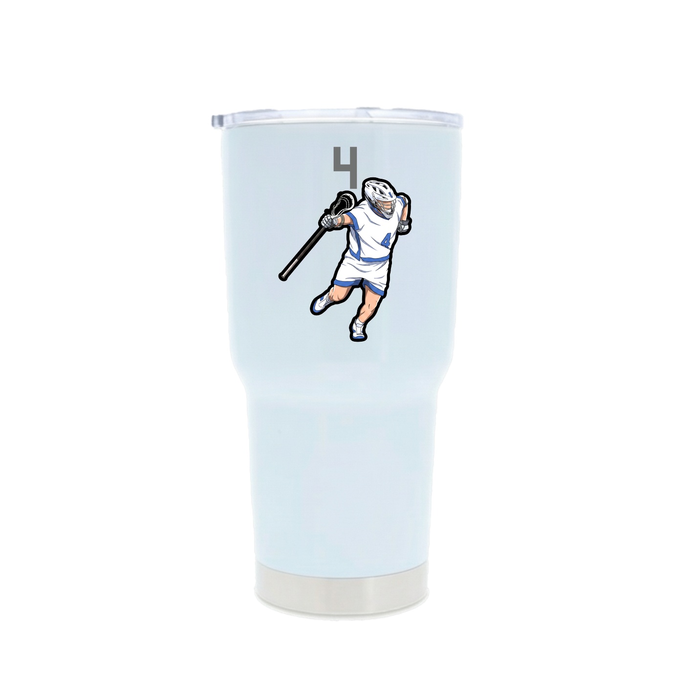 30oz Stainless Steel Tumbler — Number Top in White