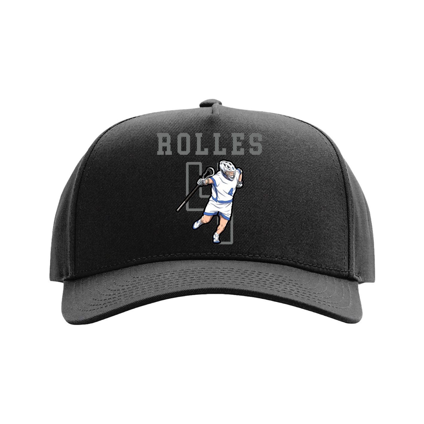 Full Fabric Five-Panel Champ Cap — Shirsey in Black