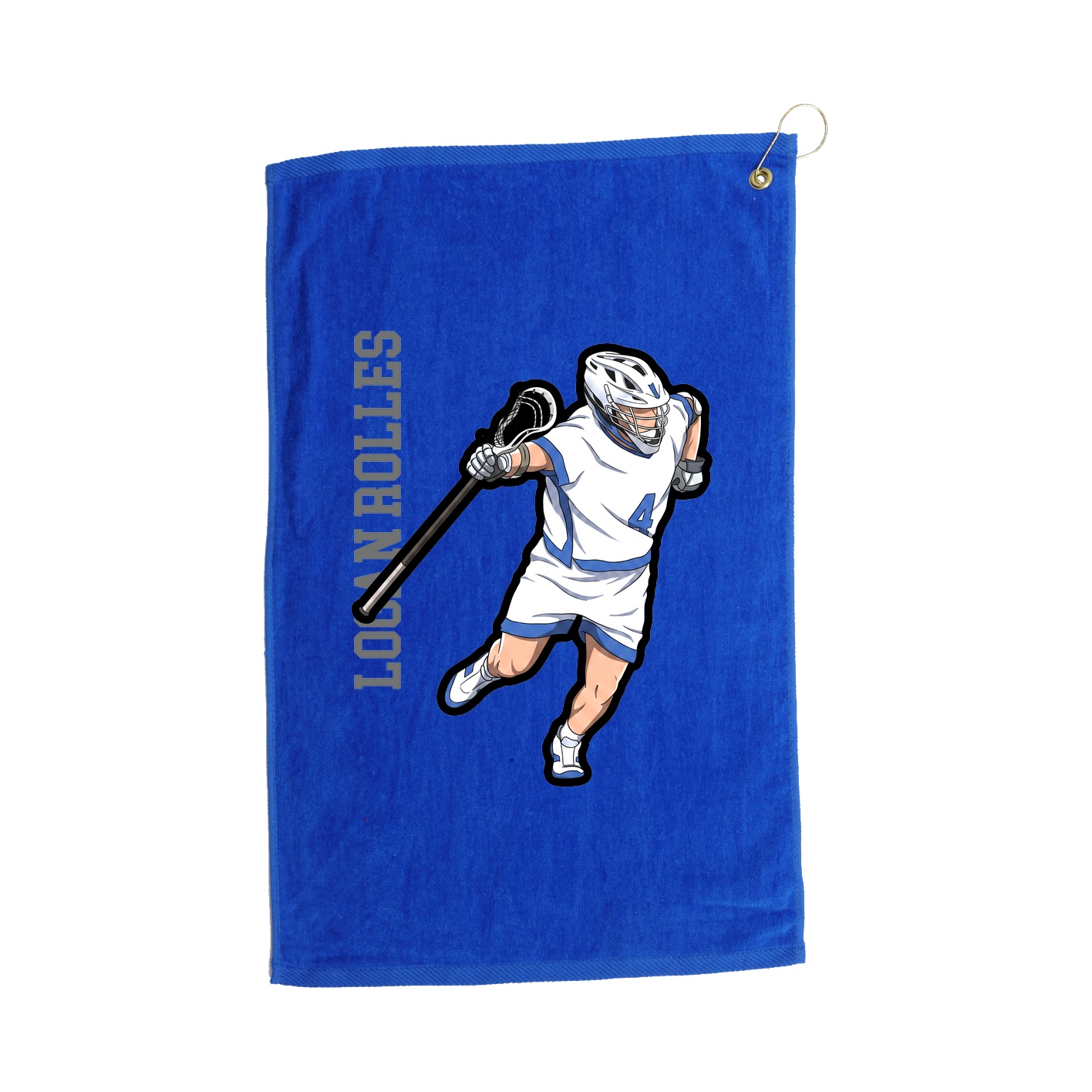 Golf Towel — Name Vertical in Royal