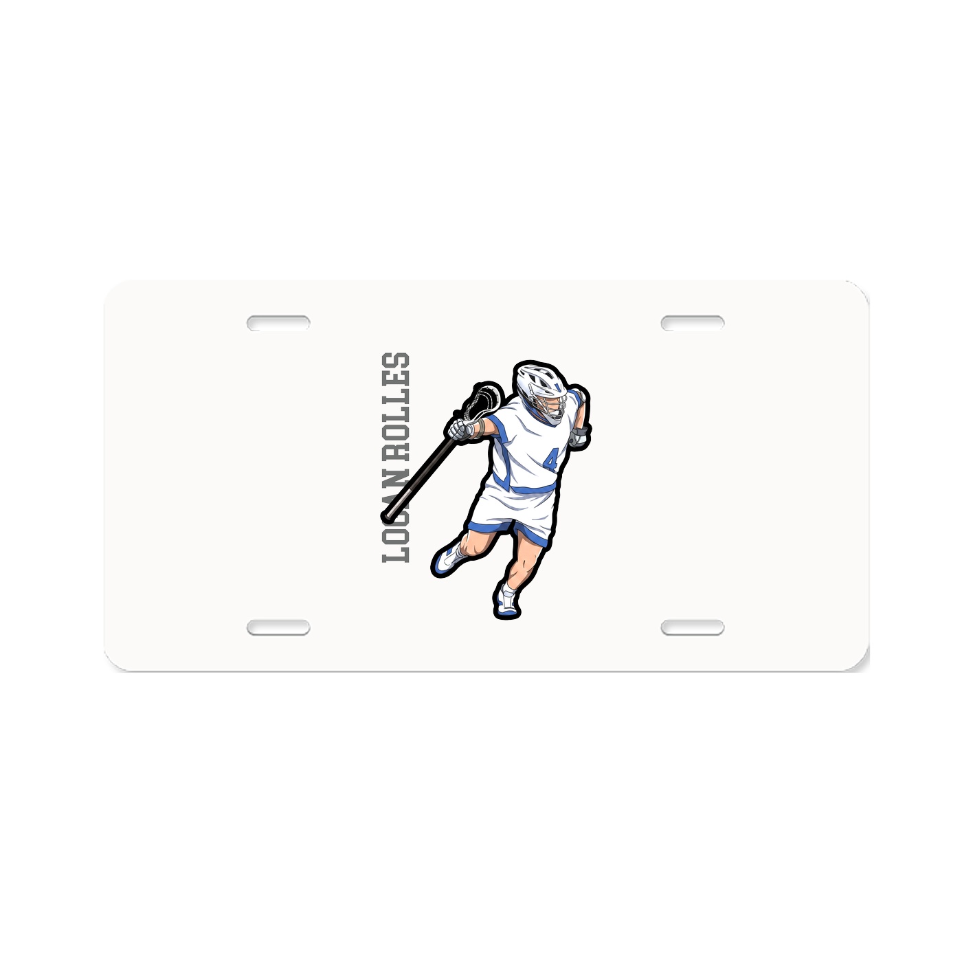 License Plate — Name Vertical in Classic