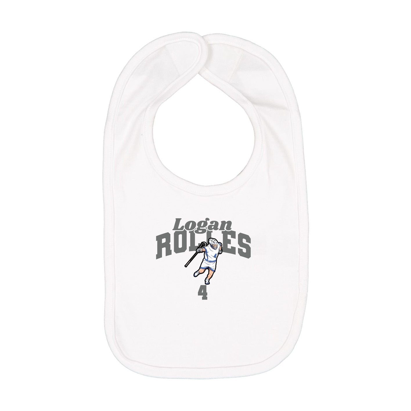 Infant Bib — Signature Arch in White