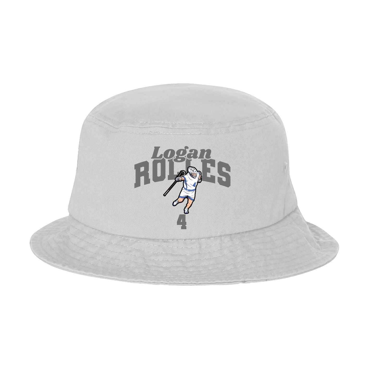 Bucket Cap — Signature Arch in White