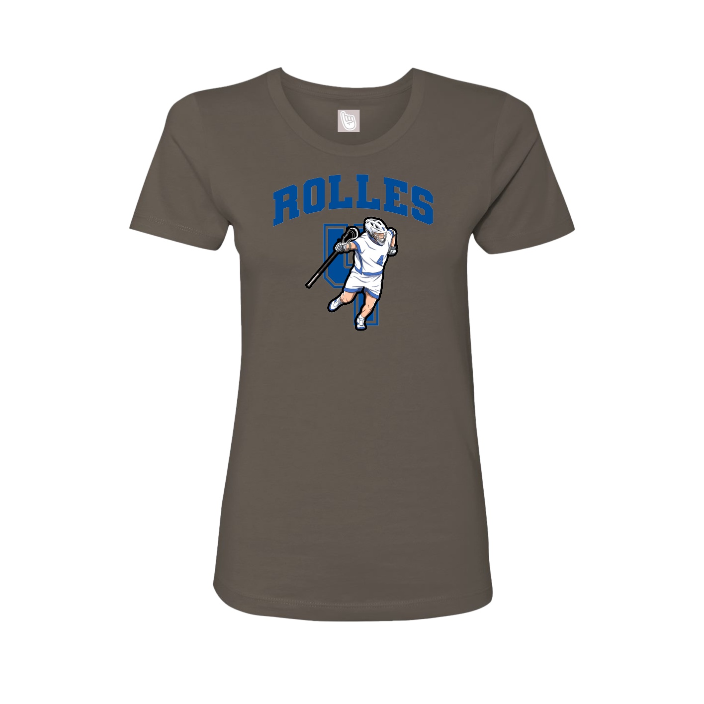 Fitted Women's Tee — Number in Grey