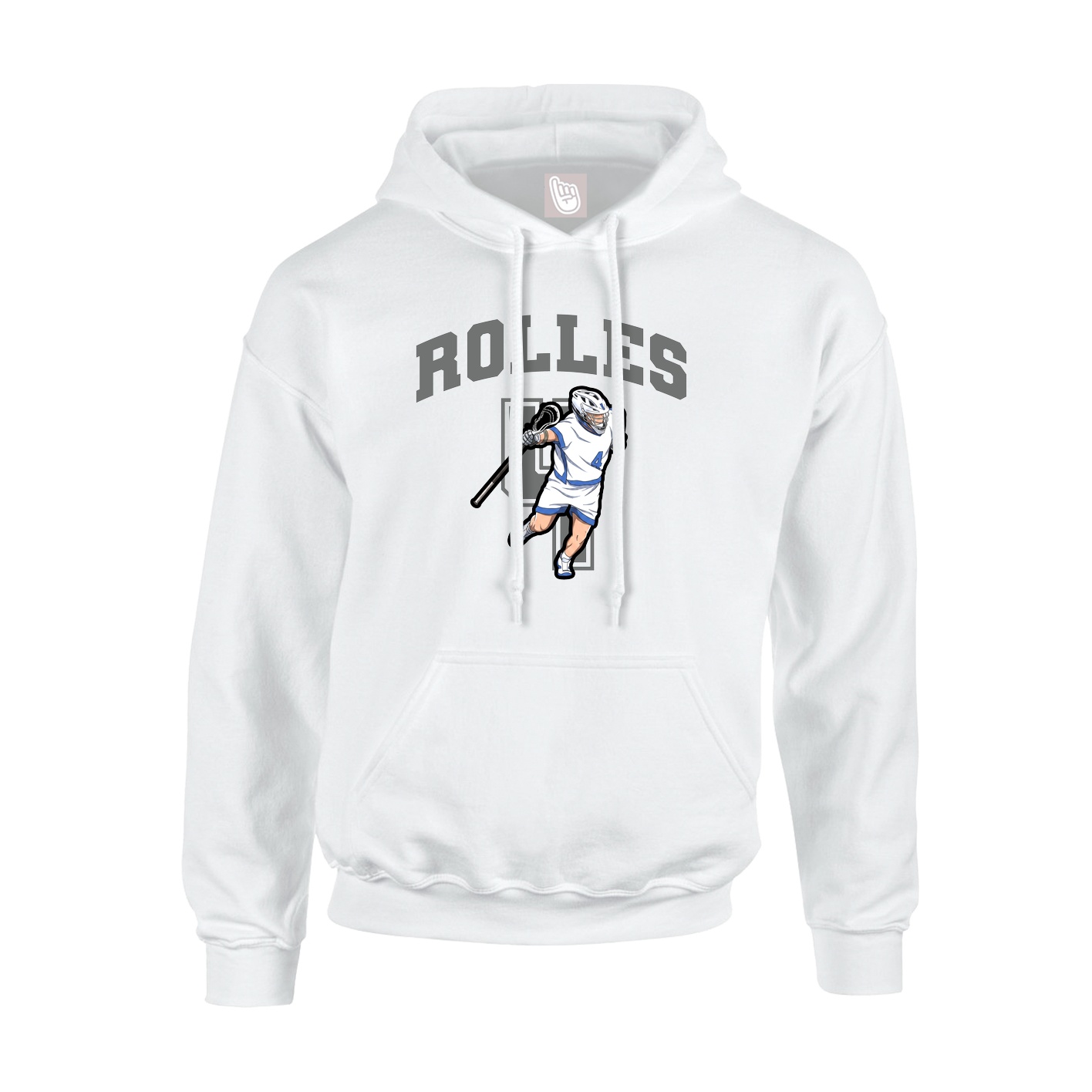 Hoodie — Number in White