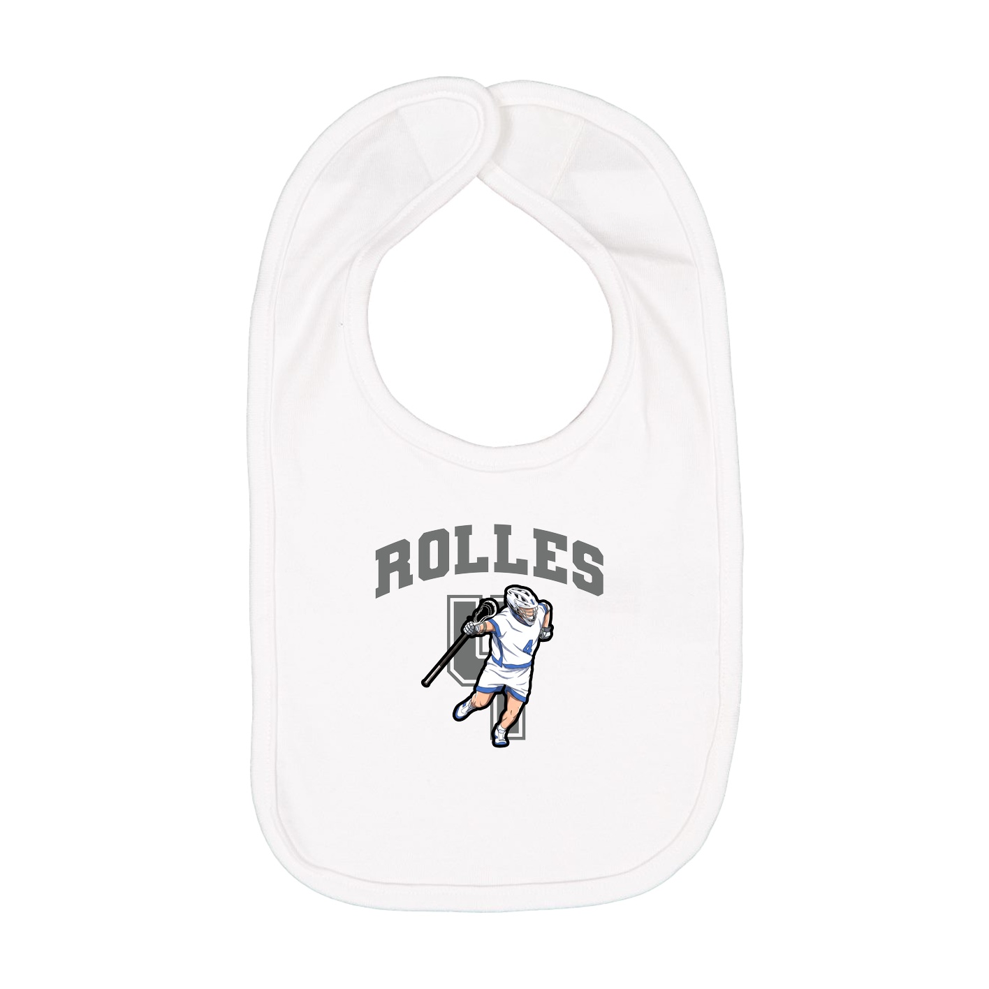 Infant Bib — Number in White