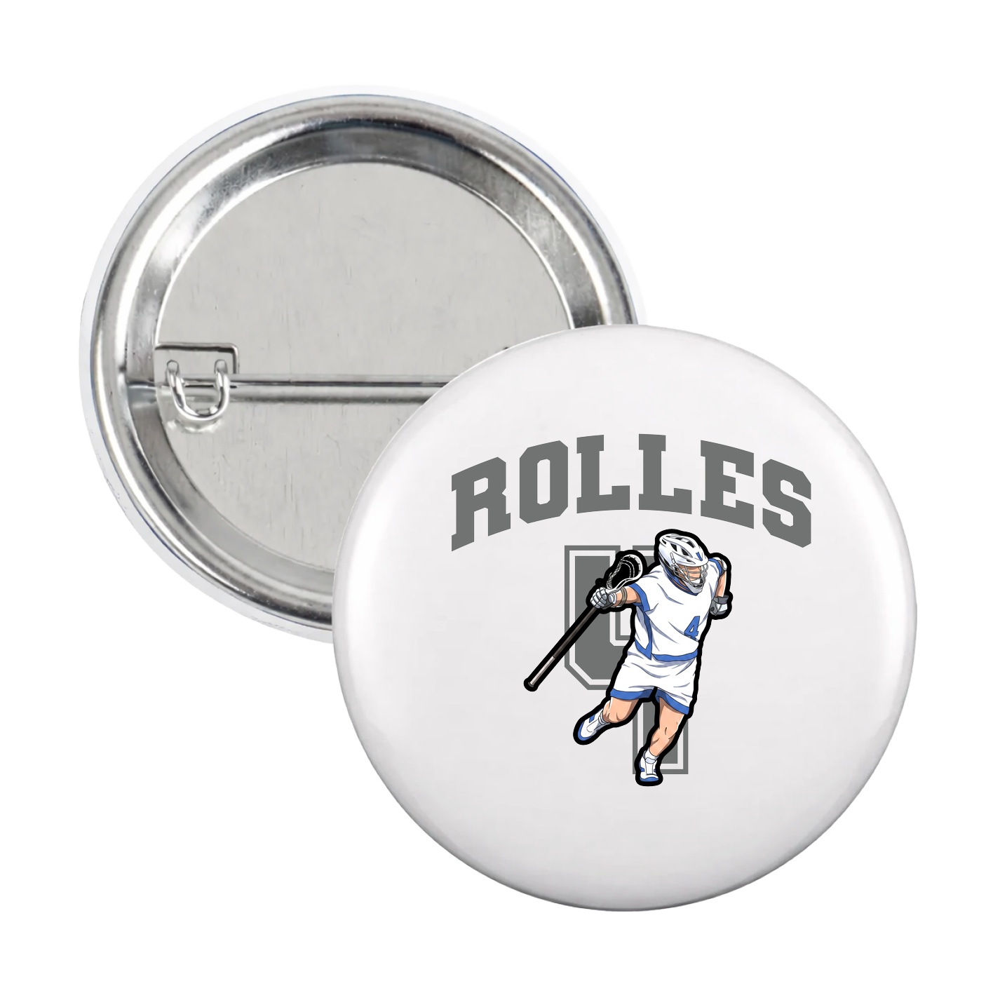Game Day Button — Number in White