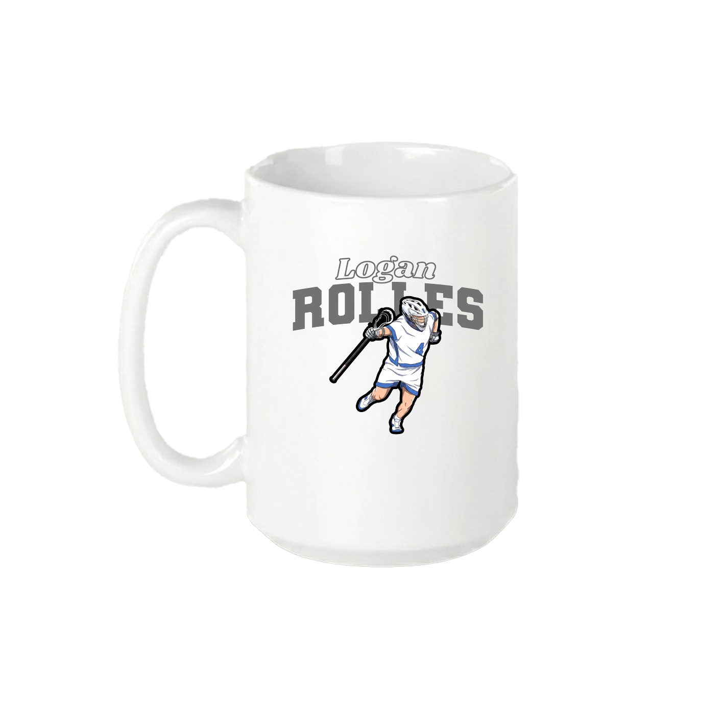 15oz Coffee Mug — Name Arch in White