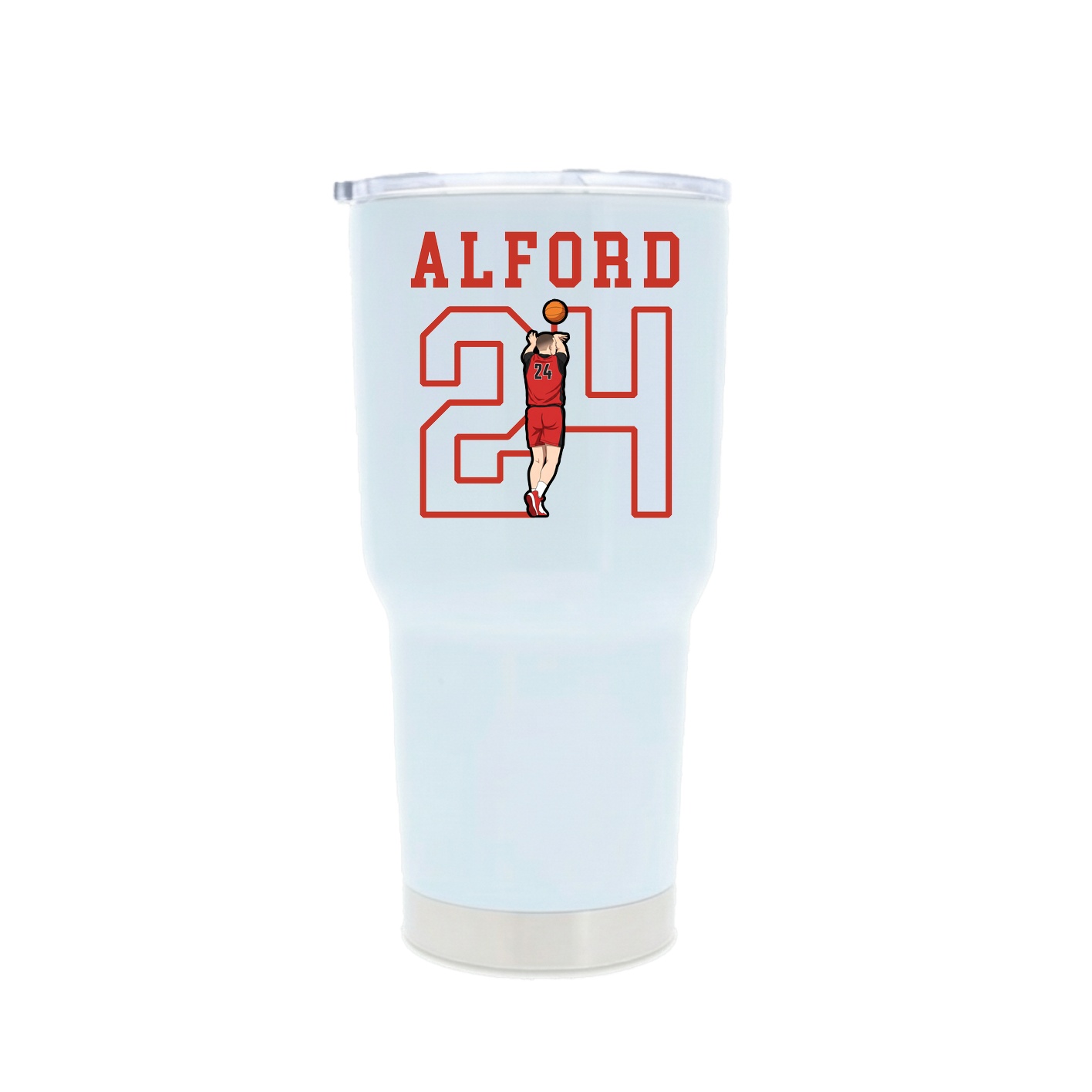 30oz Stainless Steel Tumbler — Shirsey in White