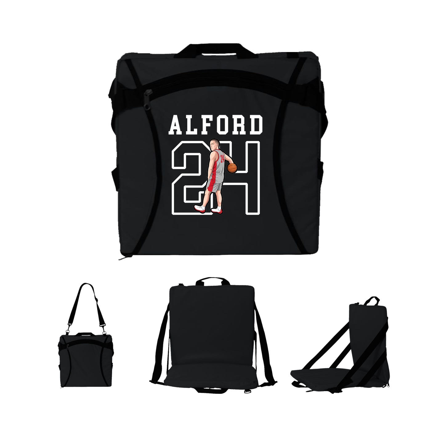 Folding Stadium Seat — Shirsey in Black