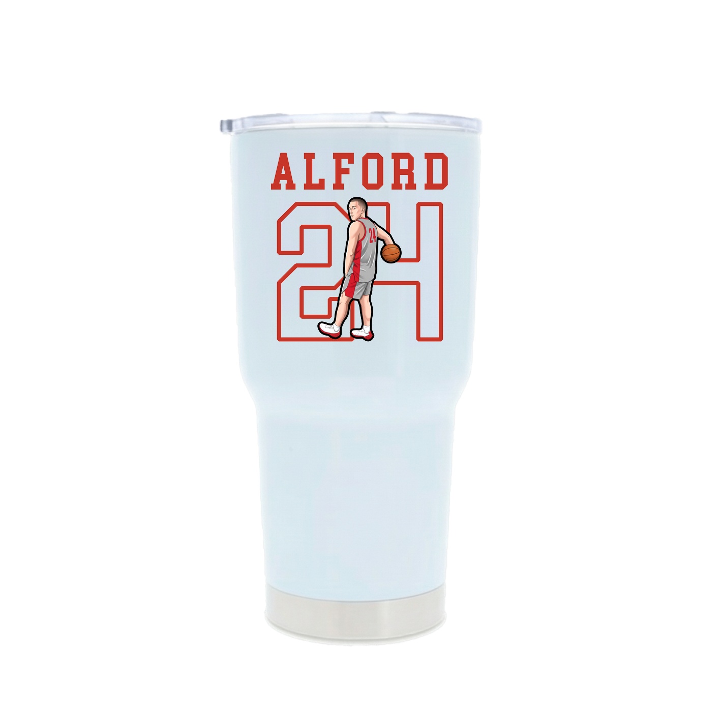 30oz Stainless Steel Tumbler — Shirsey in White