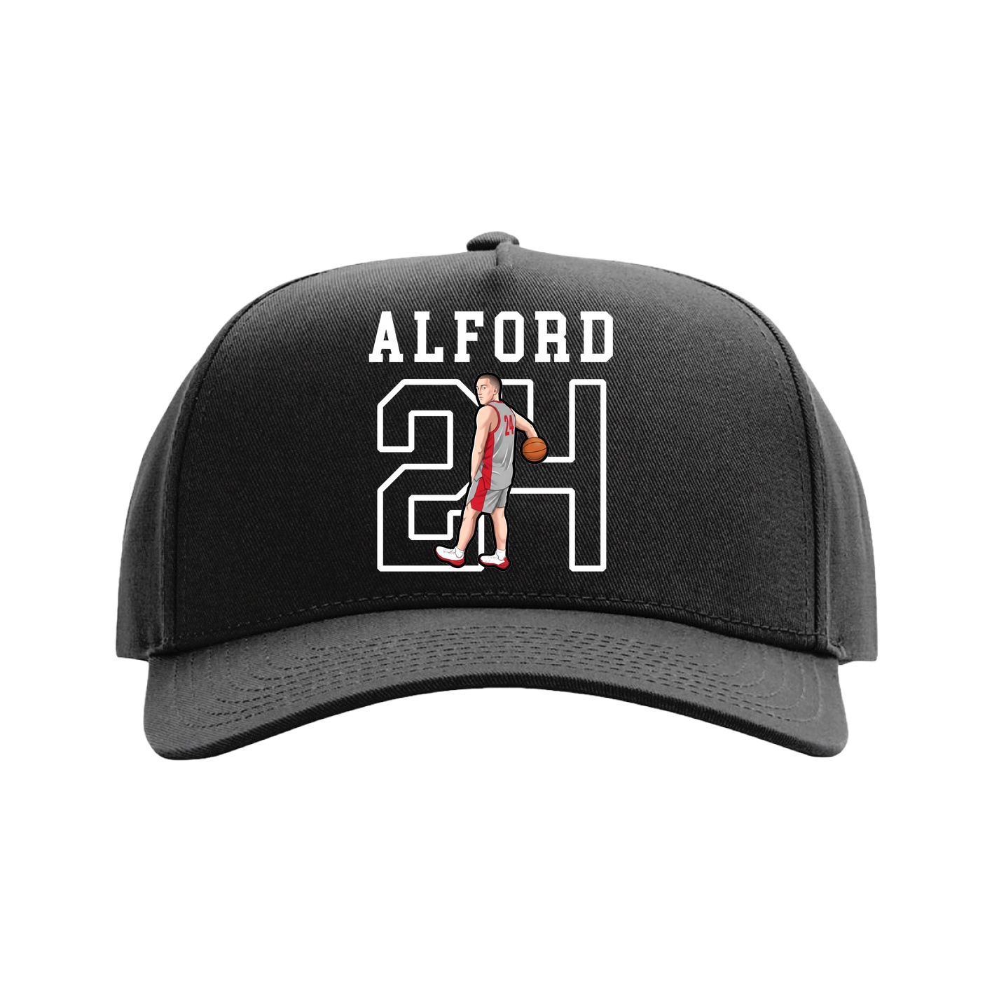 Full Fabric Five-Panel Champ Cap — Shirsey in Black