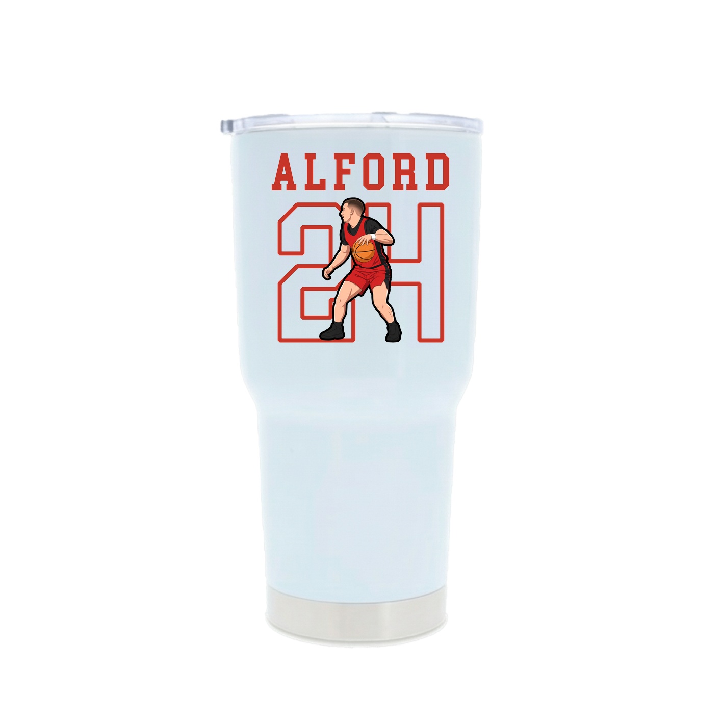 30oz Stainless Steel Tumbler — Shirsey in White