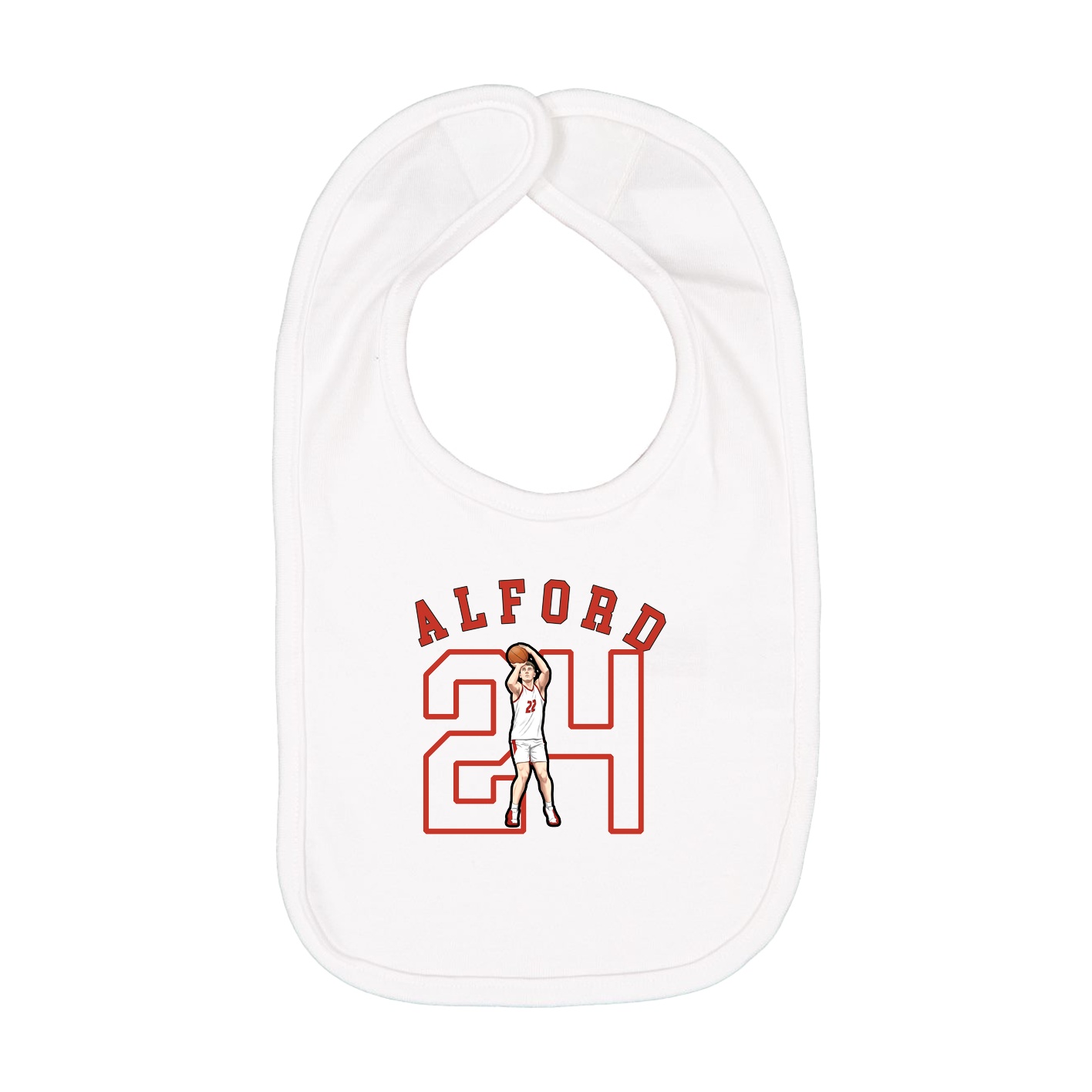 Infant Bib — Shirsey Arch in White