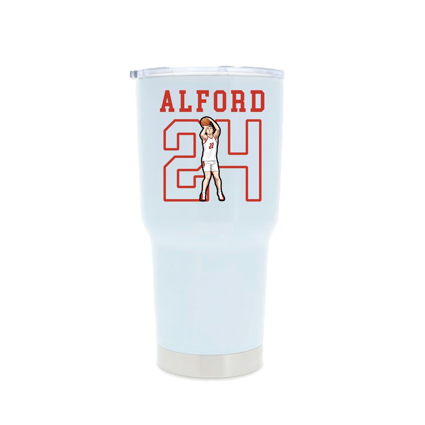 30oz Stainless Steel Tumbler — Shirsey in White