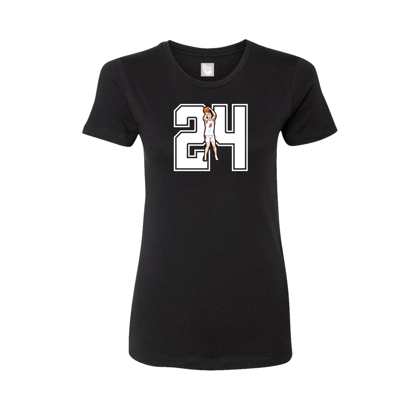 Womens Tee — Number in Black