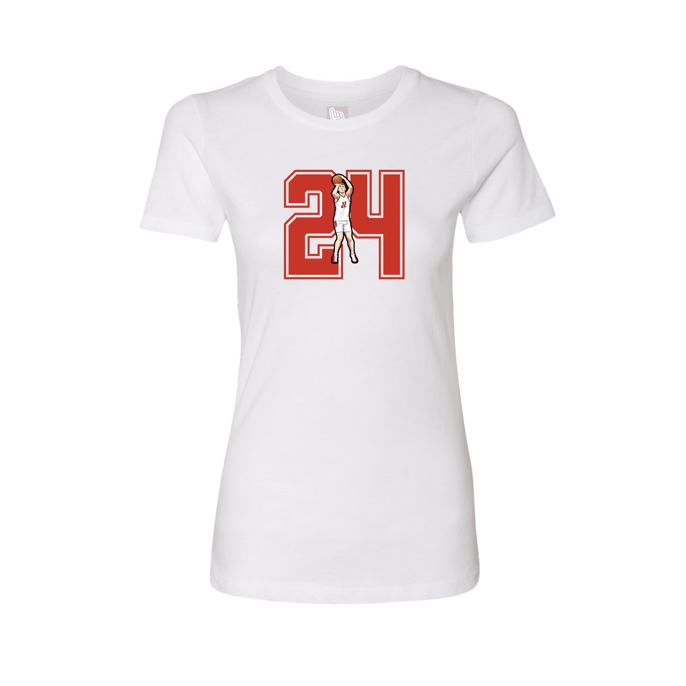 Womens Tee — Number in White