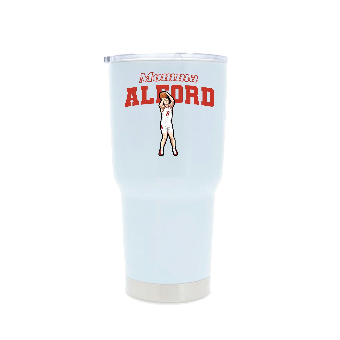 30oz Stainless Steel Tumbler — Mothers Day Block in White