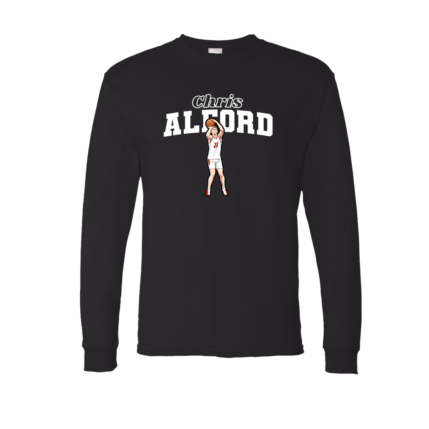 Long Sleeve Tee — Name Arch in Black