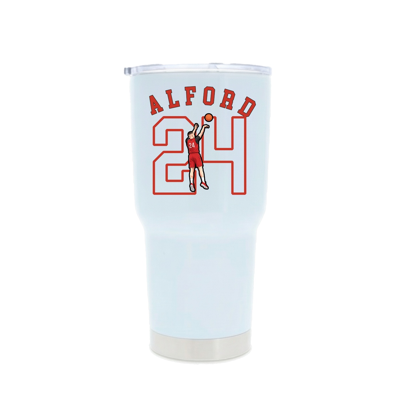30oz Stainless Steel Tumbler — Shirsey Arch in White