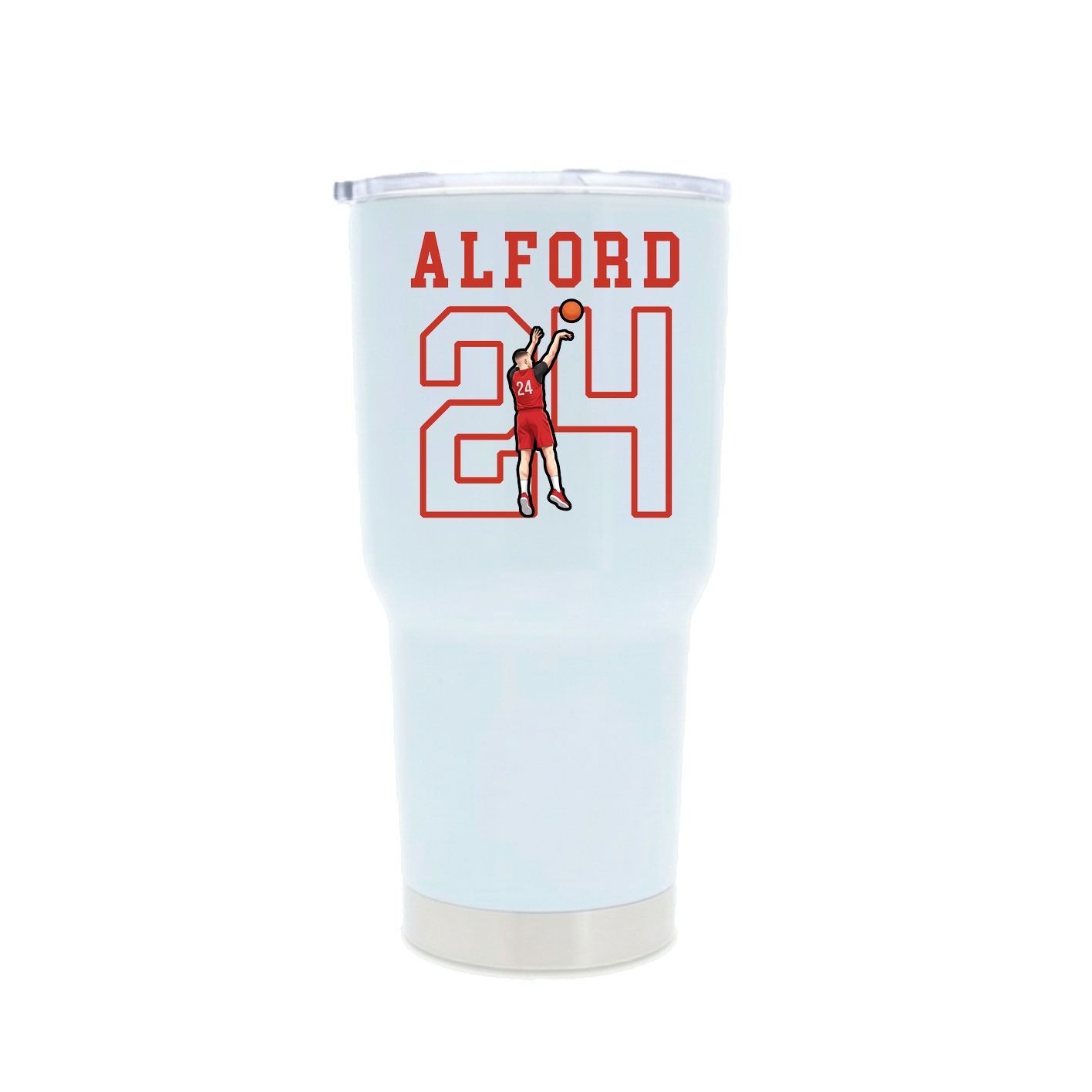 30oz Stainless Steel Tumbler — Shirsey in White