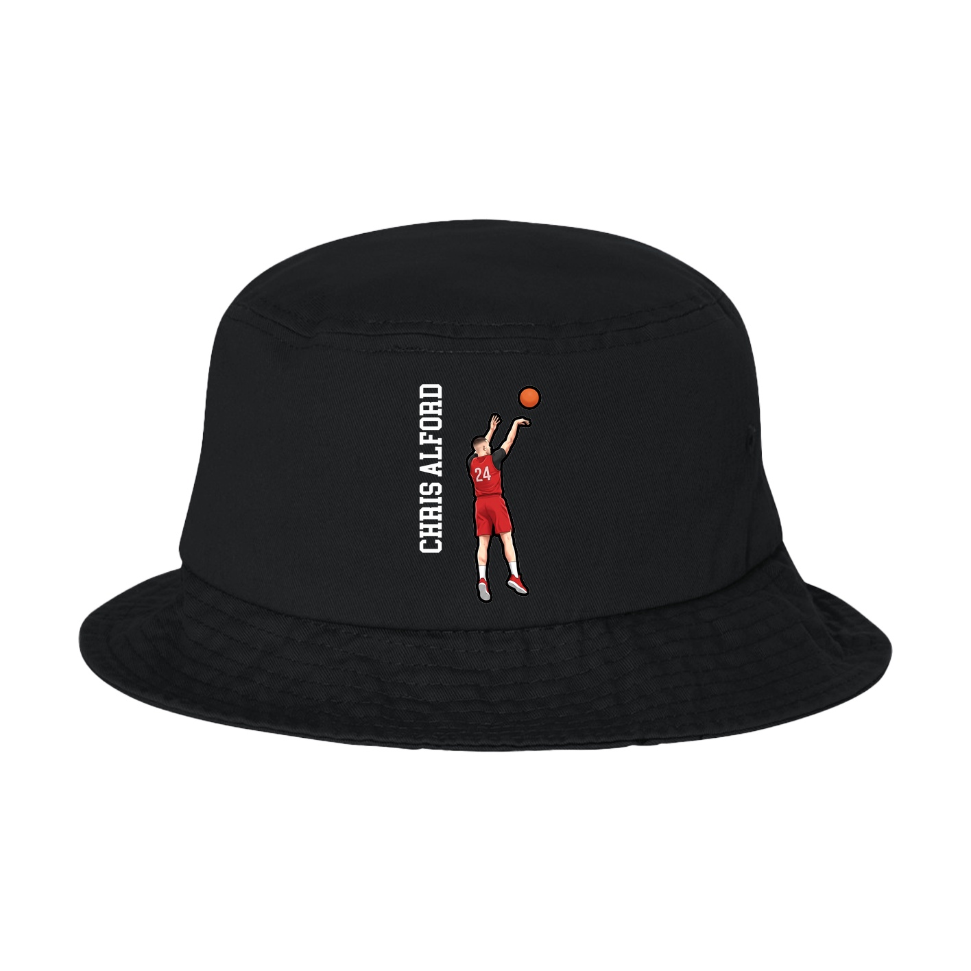 Bucket Cap — Name Vertical in Black