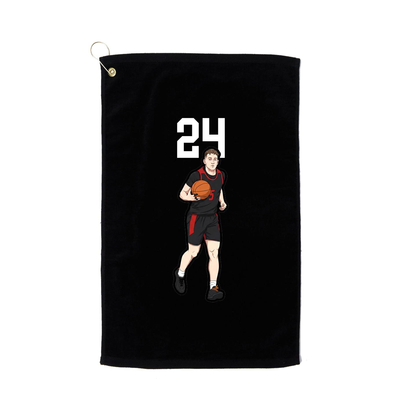 Golf Towel — Number Top in Black