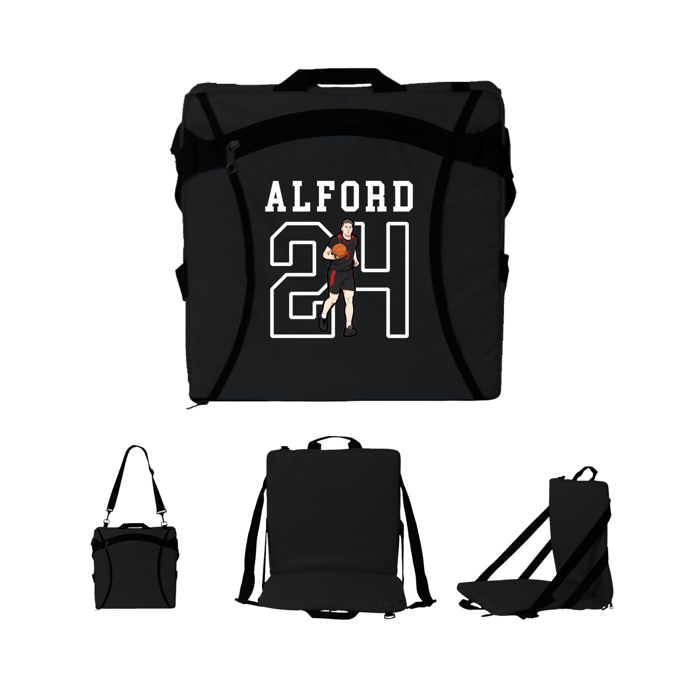 Folding Stadium Seat — Shirsey in Black