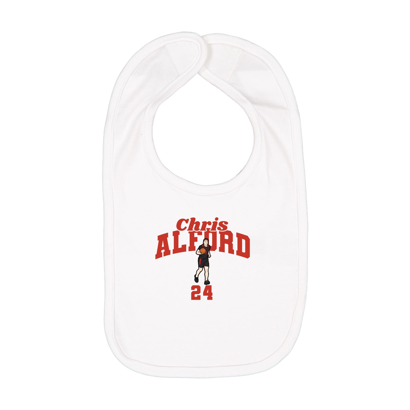 Infant Bib — Signature Arch in White
