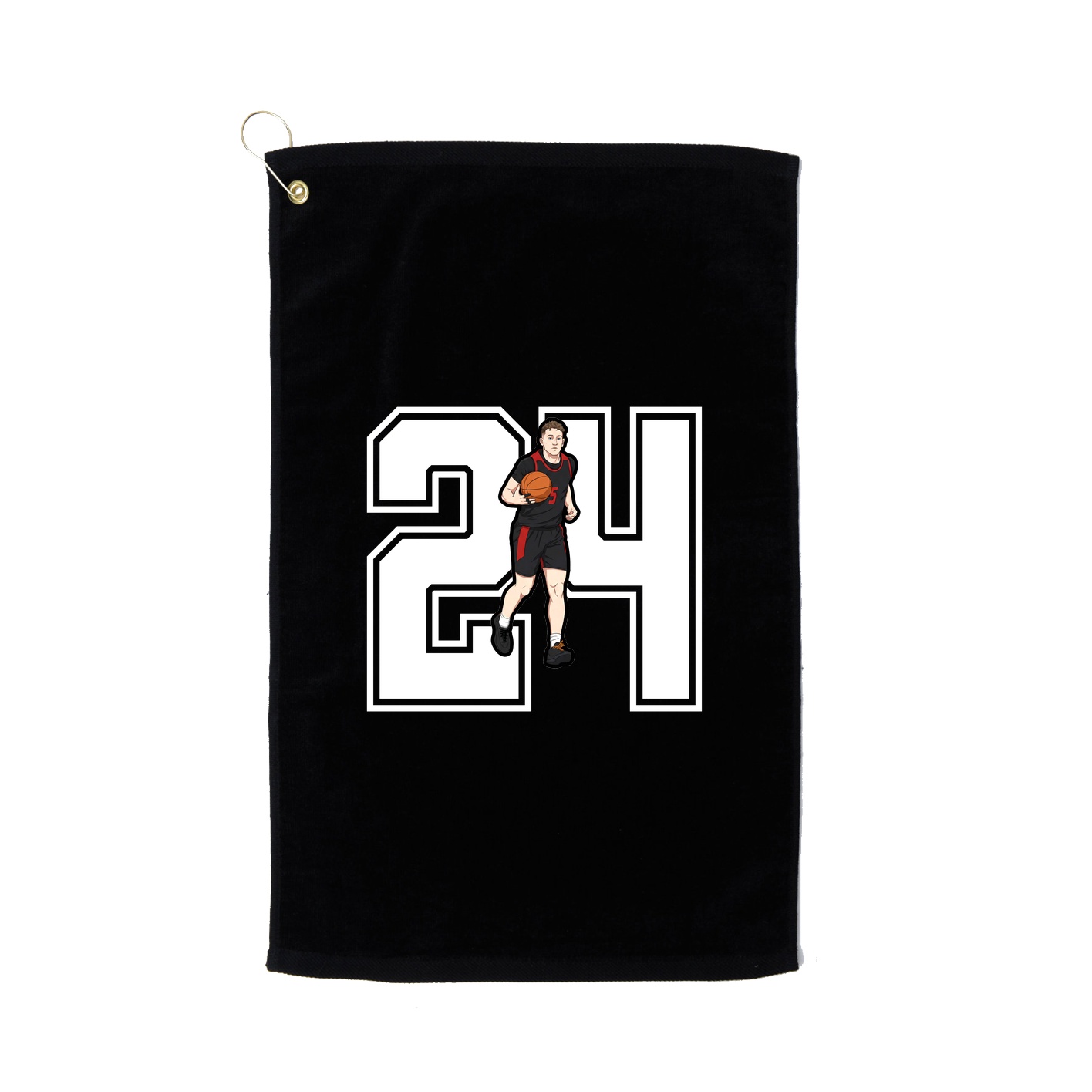Golf Towel — Number in Black