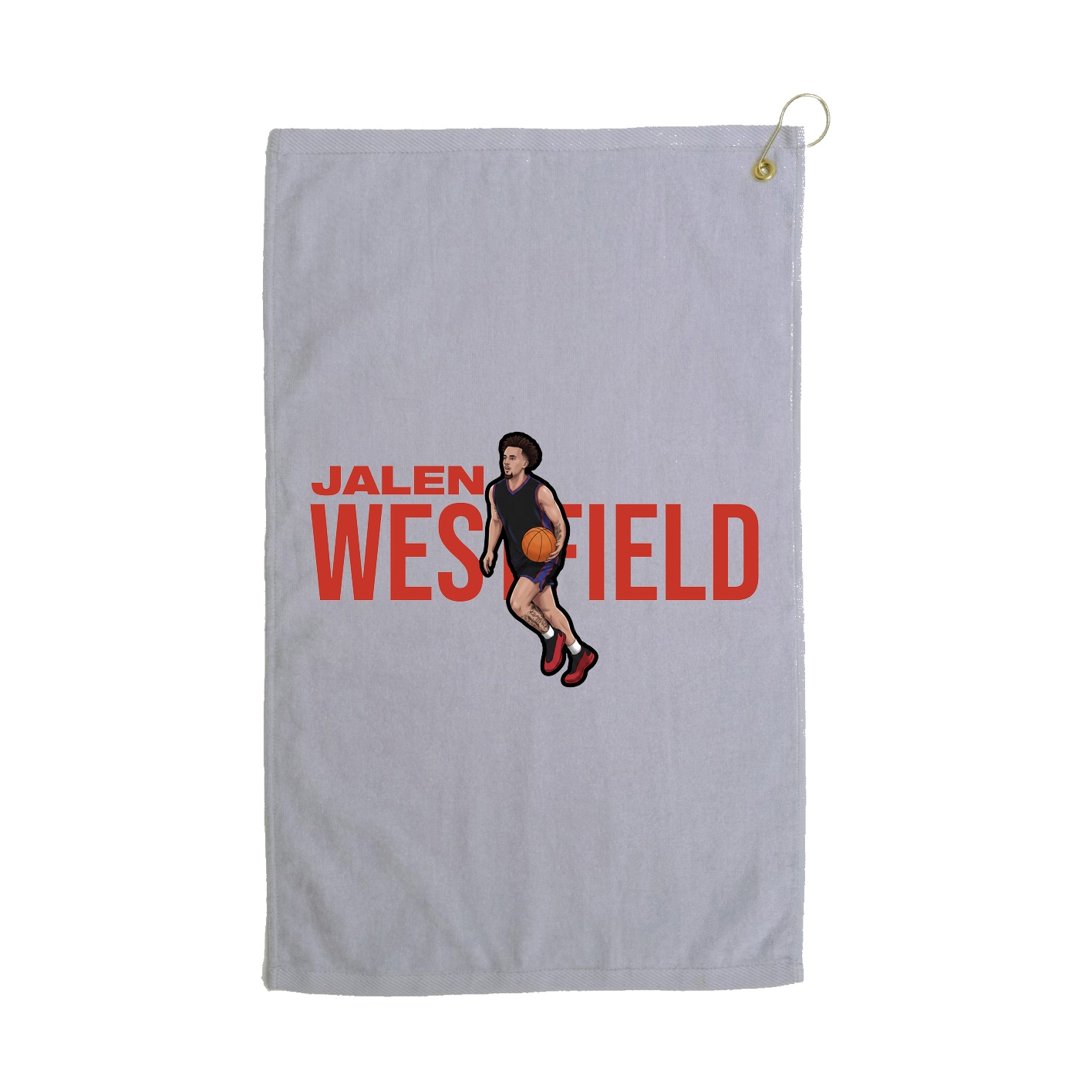 Golf Towel — Player Name in Grey