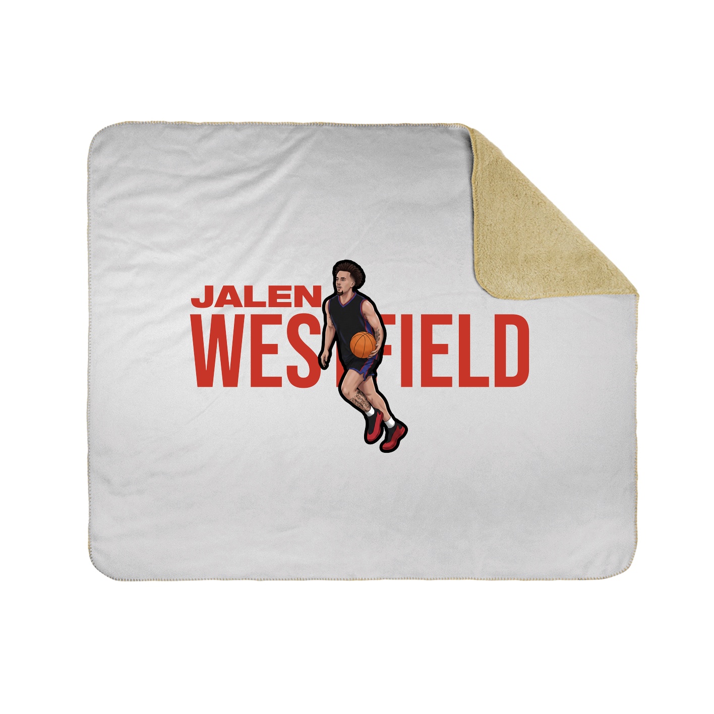Throw Blanket — Player Name in White