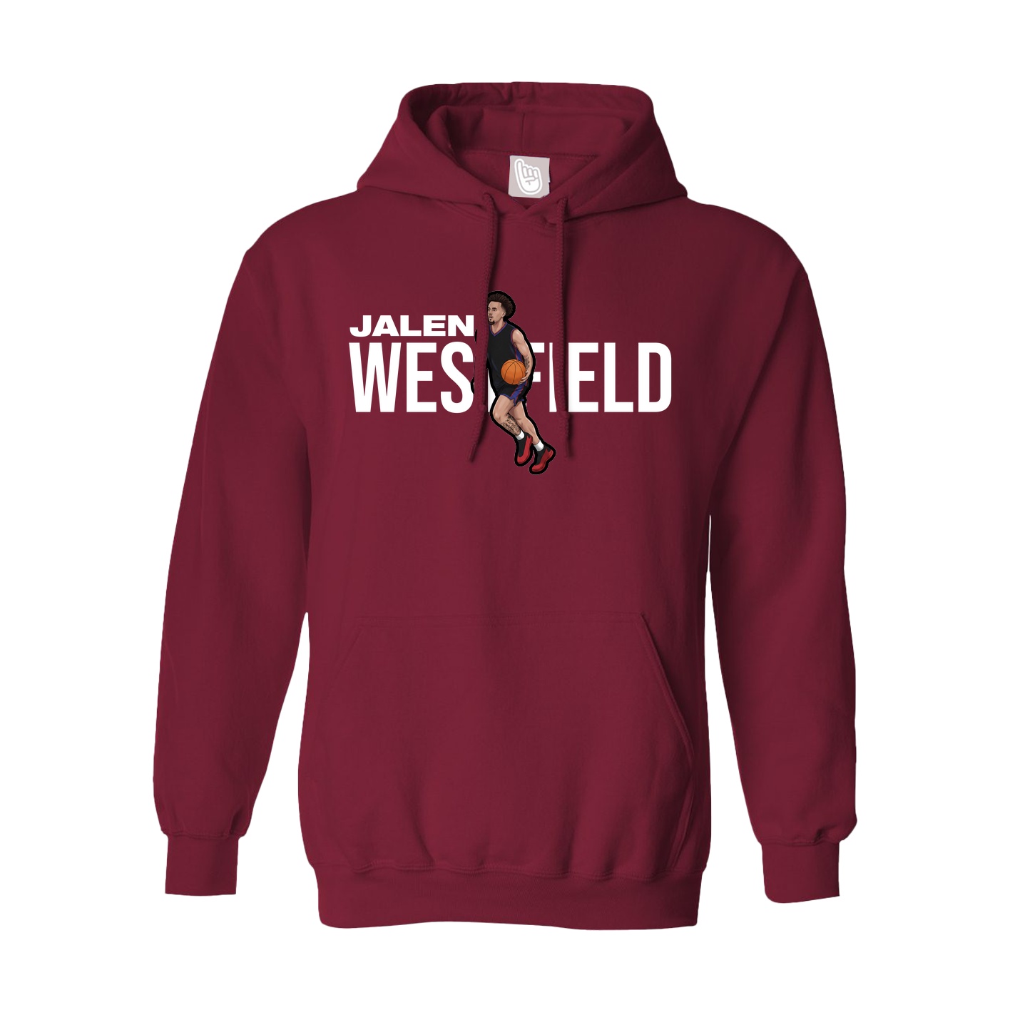 Hoodie — Player Name in Cardinal