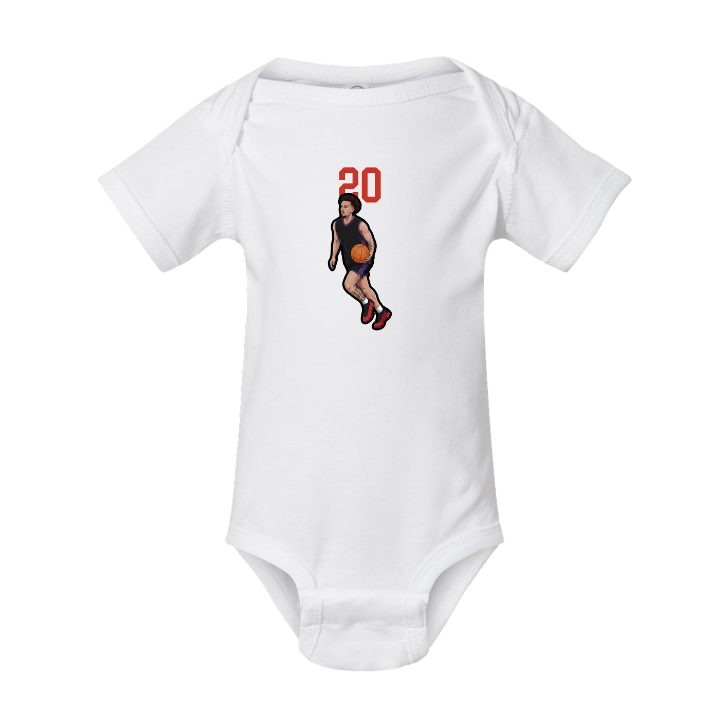 Baby Onesie — Number Top in White