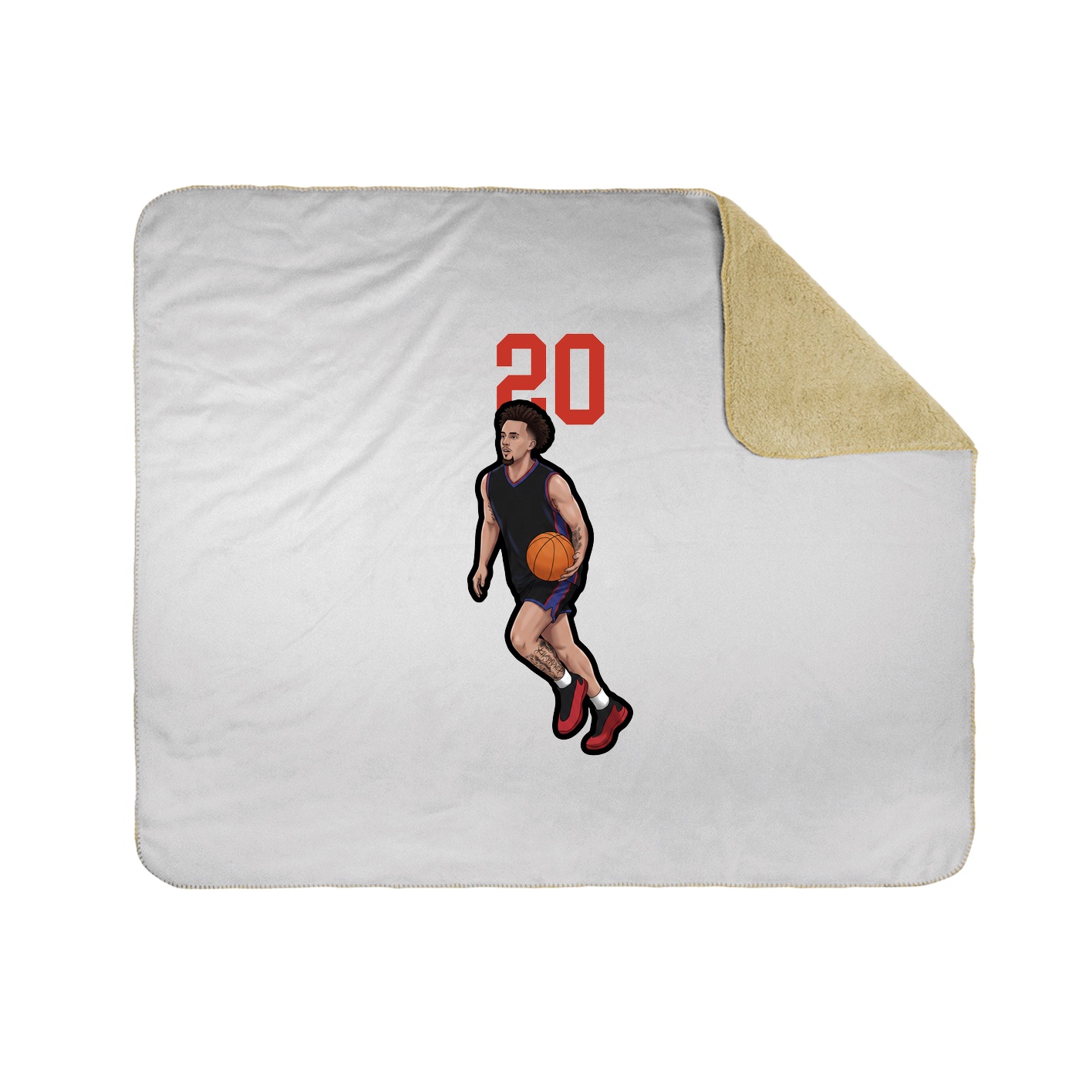 Throw Blanket — Number Top in White