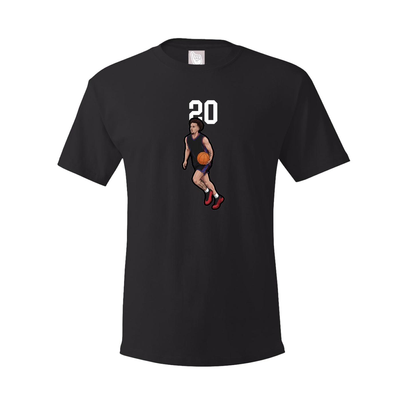 Youth Tee — Number Top in Black