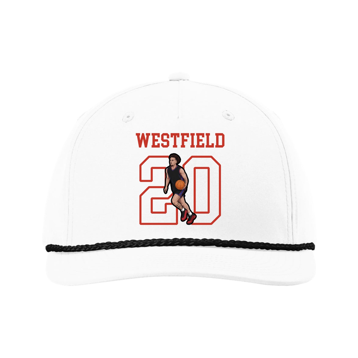 Five-Panel Classic Rope Cap — Shirsey in White