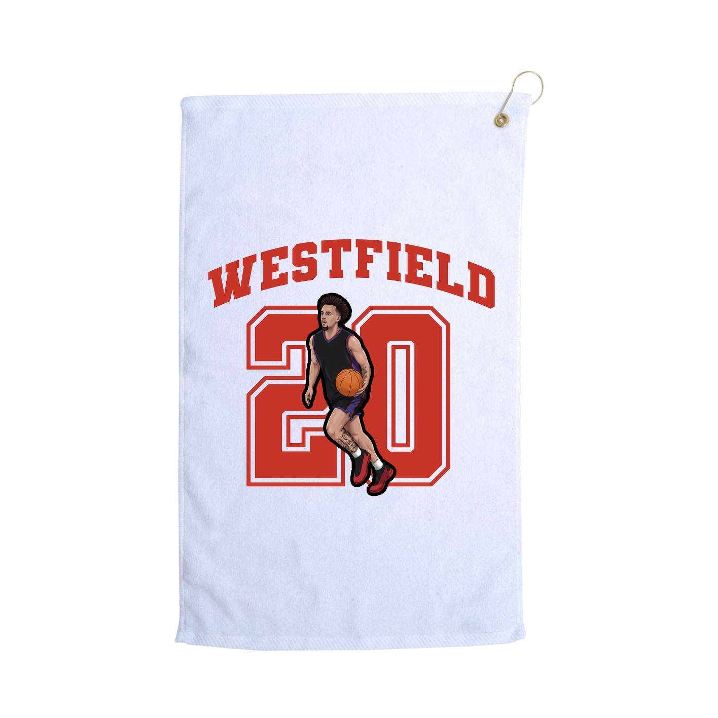 Golf Towel — Number in White