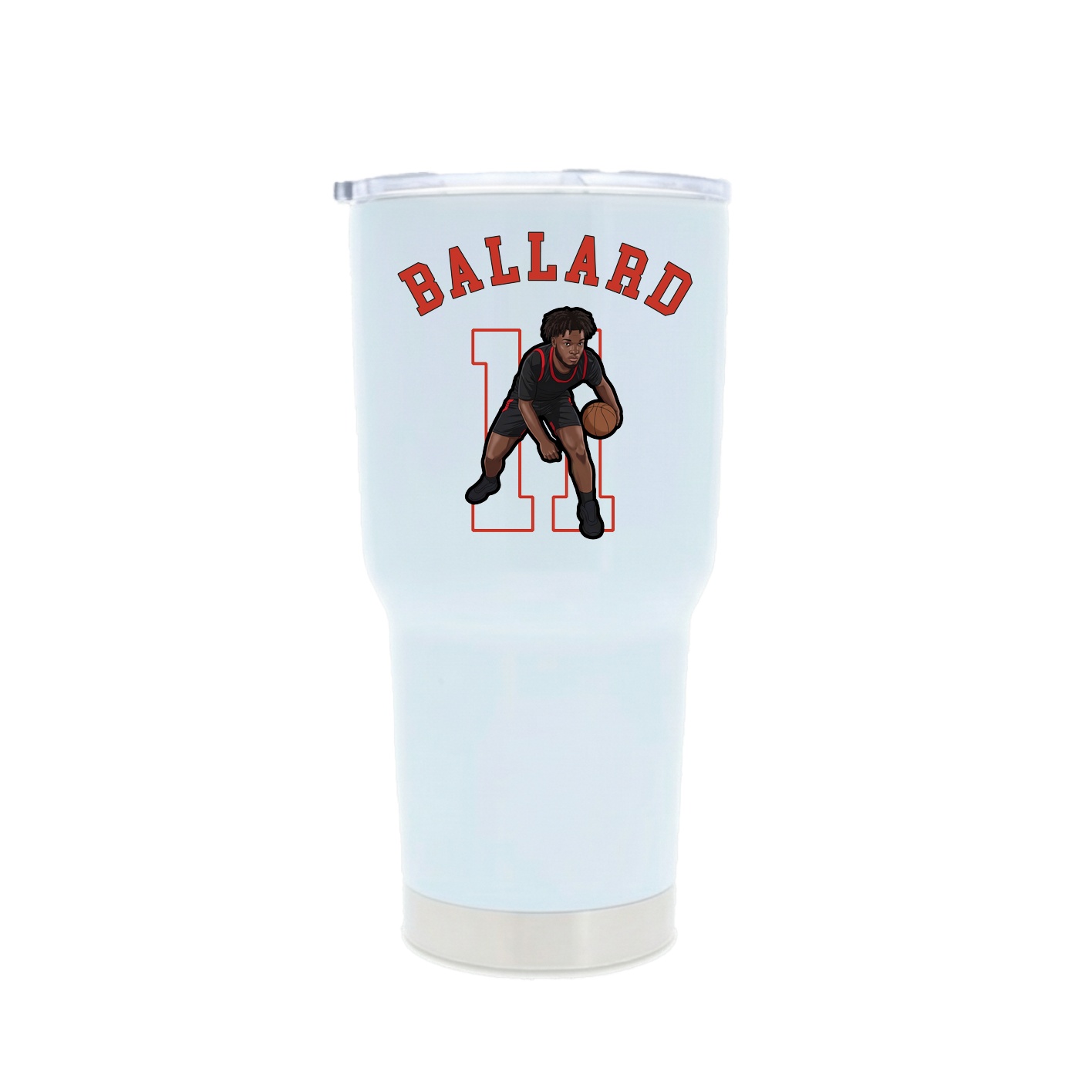 30oz Stainless Steel Tumbler — Shirsey Arch in White