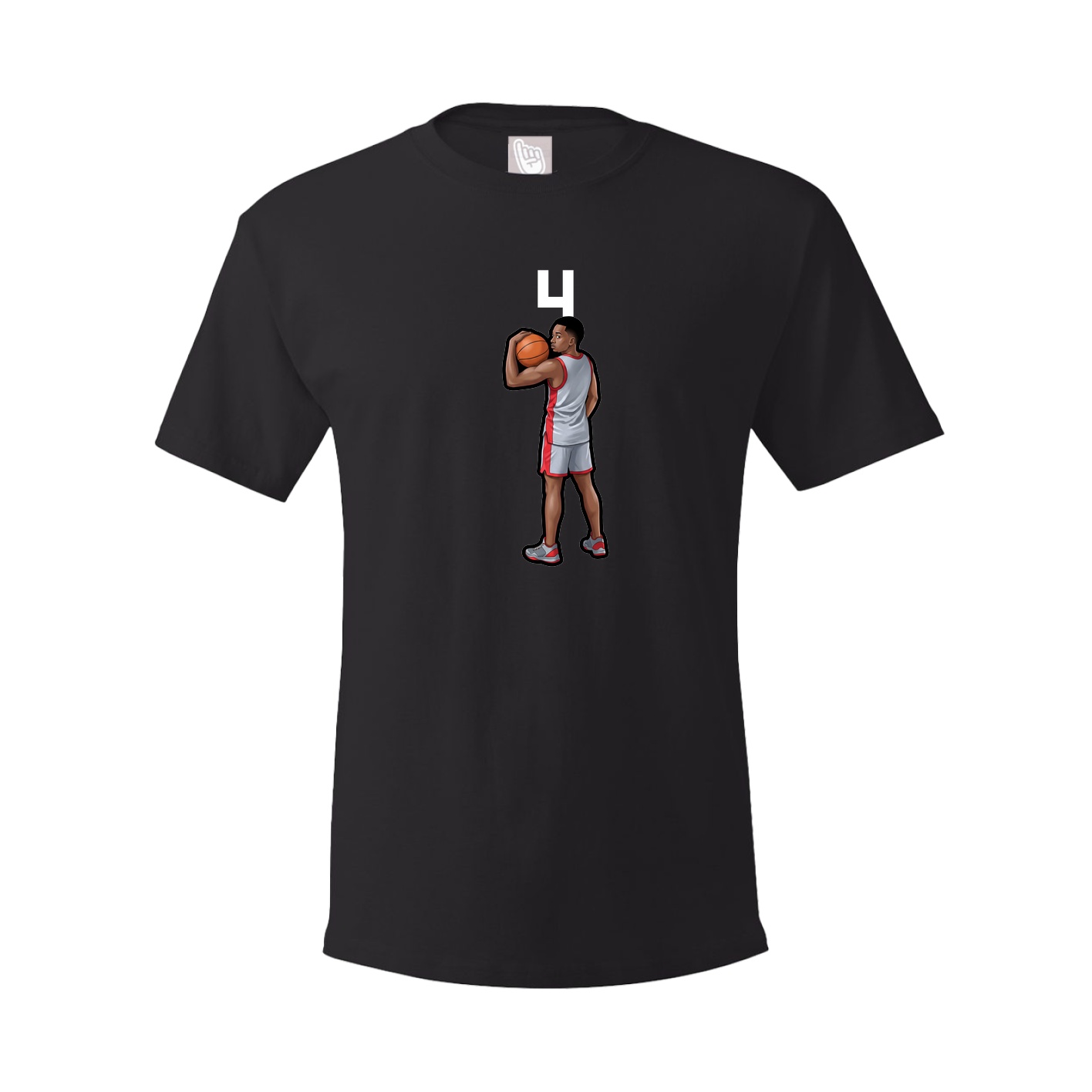 Youth Tee — Number Top in Black