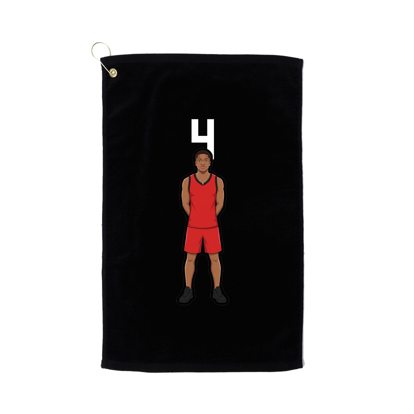 Golf Towel — Number Top in Black