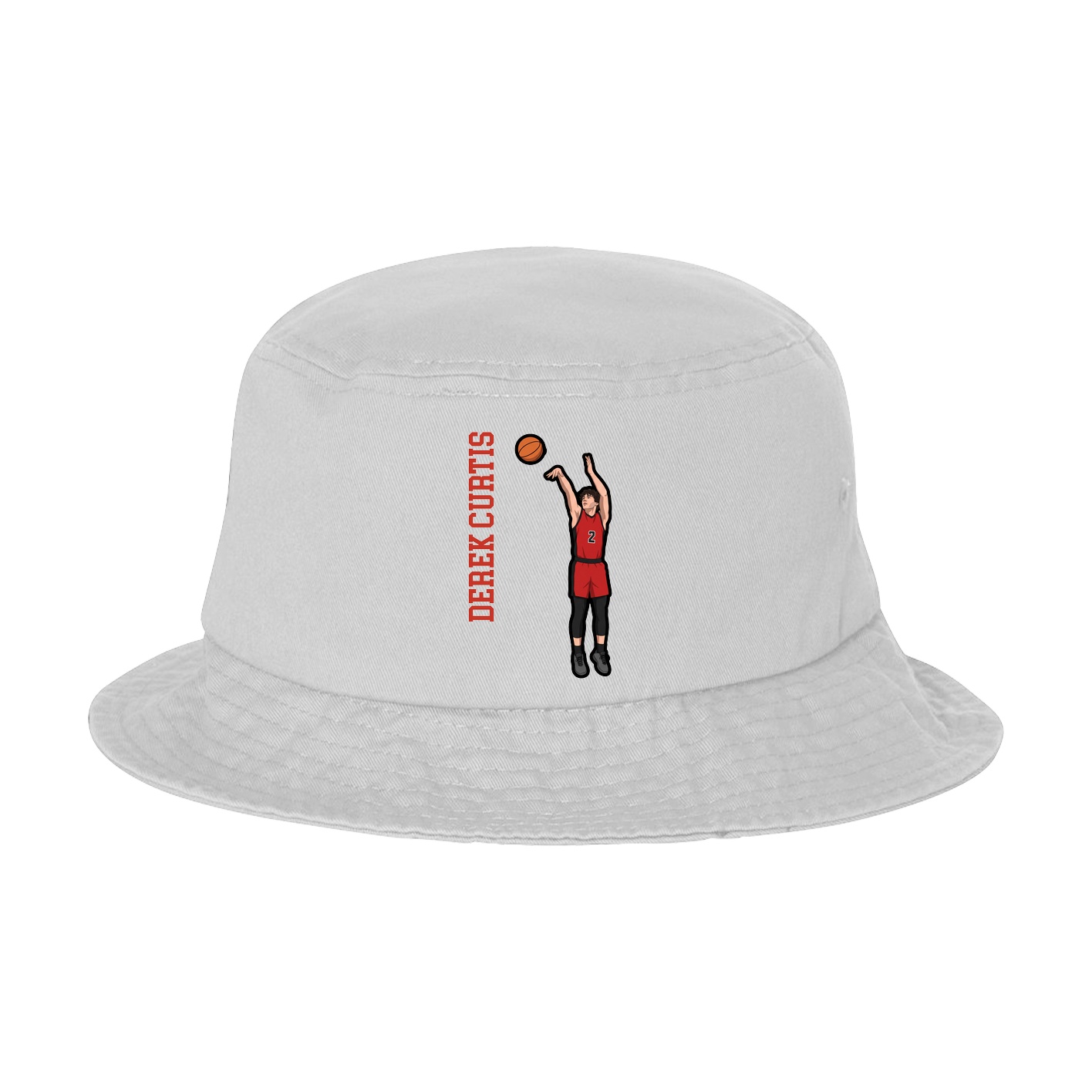 Bucket Cap — Name Vertical in White