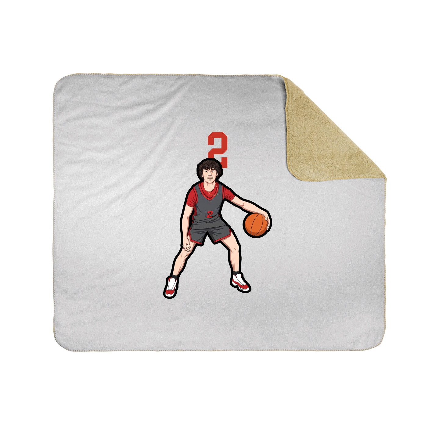 Throw Blanket — Number Top in White