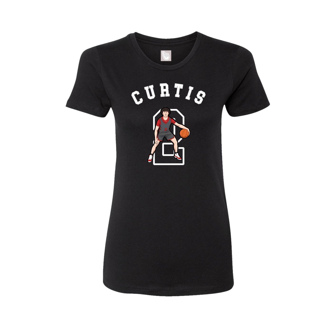 Fitted Women's Tee — Shirsey Arch in Black