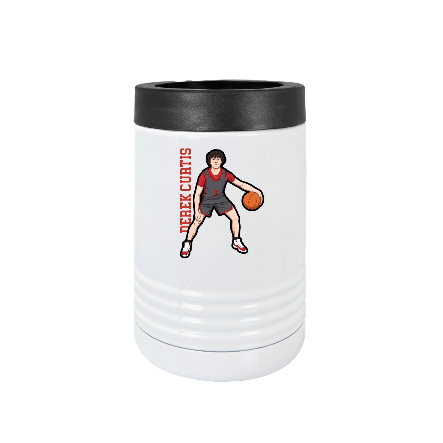 Beverage Holder — Name Vertical in White
