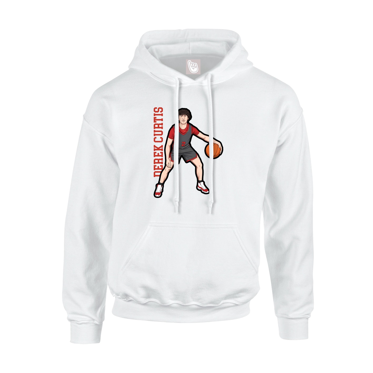 Hoodie — Name Vertical in White