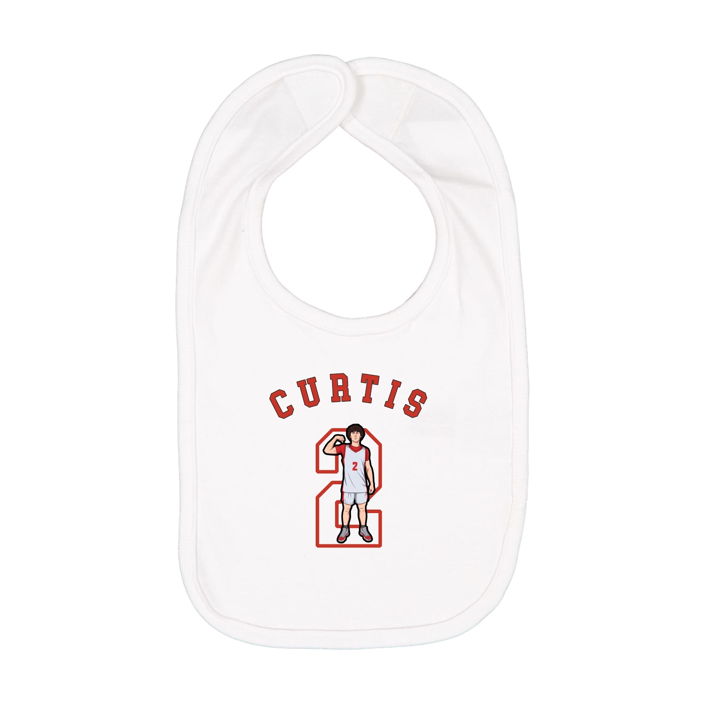 Infant Bib — Shirsey Arch in White